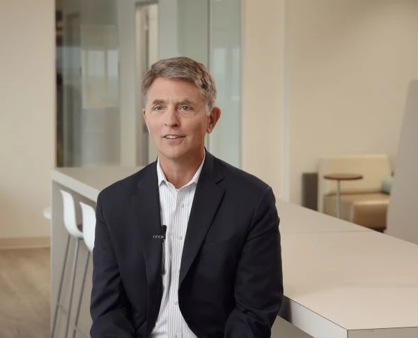An attorney talking to the camera about the support he gets from his colleagues at Sands Anderson