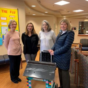 Photo of Margaret Hardy donating little library